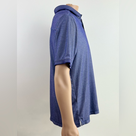 Tommy Bahama Men's Polo Short Sleeve Shirt, Heather Blue, Size Large - Picture 5 of 11